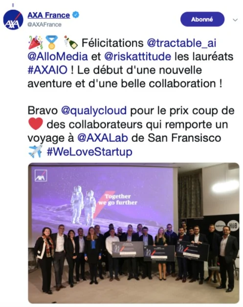 Annonce des lauréats AXA Discovery par AXA France
